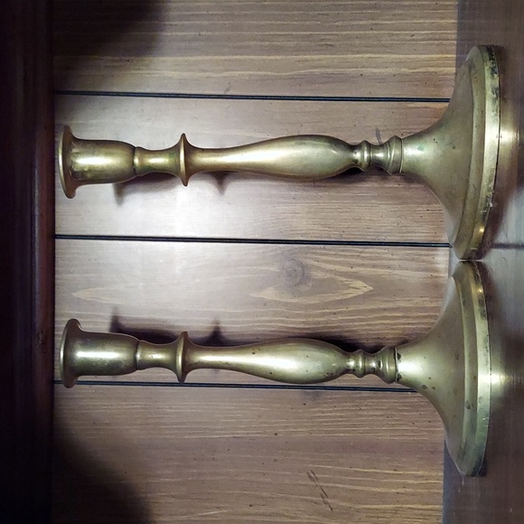 Antique Brass Candlestick Samovars Set of 2 RARE - 4th gen owned!Gorgeous! - Picture 1 of 11